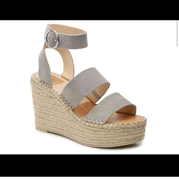 Dolce Vita Shoes - Dolce Vita Shae Espadrille Wedges Size 7.5 Gray